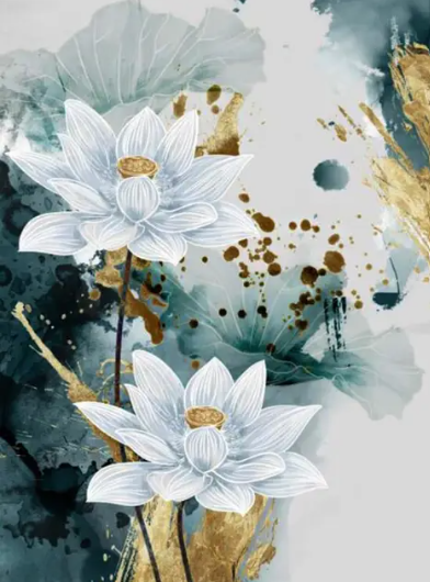 Diamond Painting White Flower*