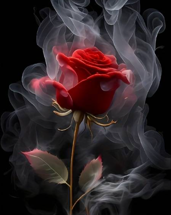 Diamond Painting Rose Smoke*