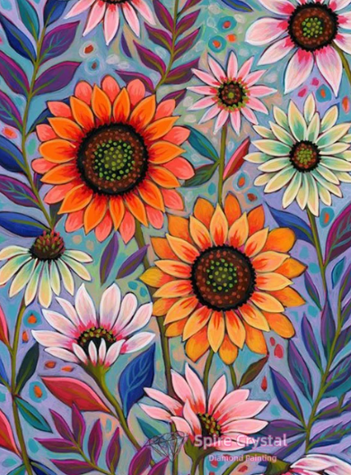 Diamond Painting Solrosor*