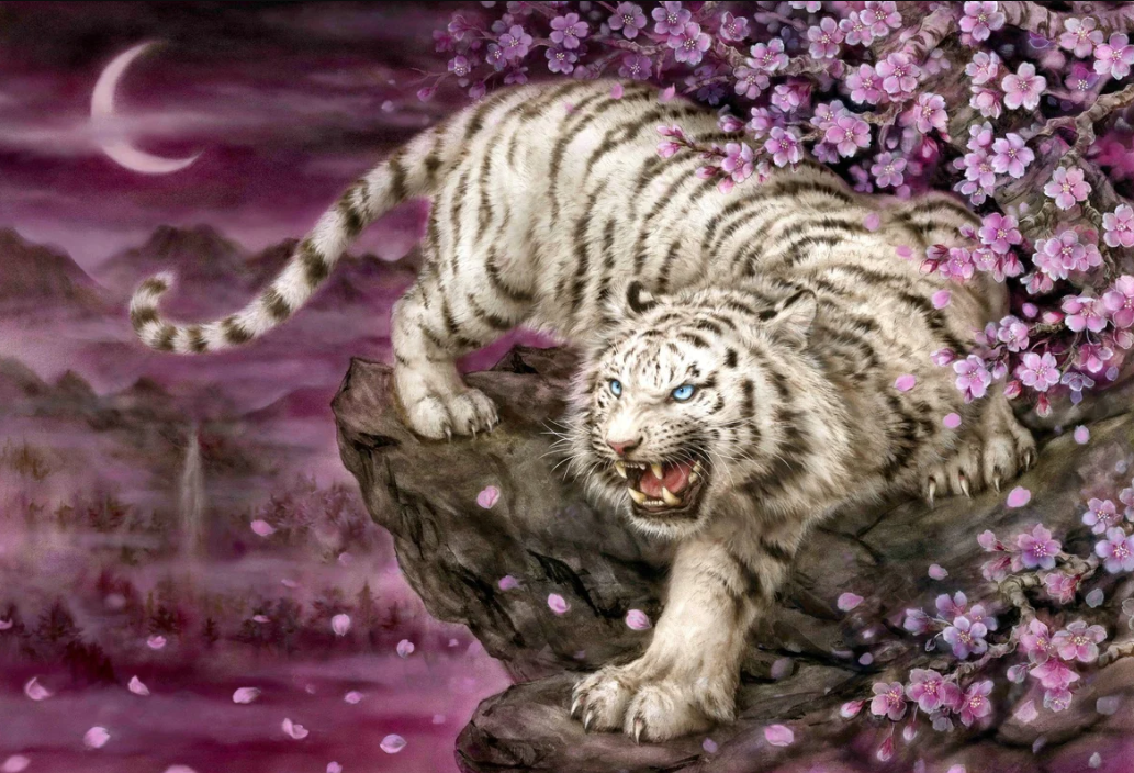 Diamond Painting Tiger Cherryflowers*