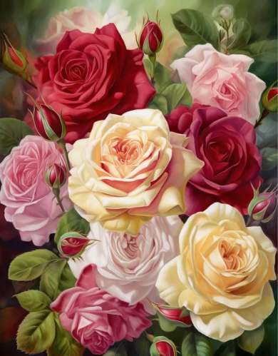Diamond Painting Vackra Rosor*