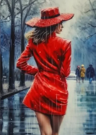 Diamond Painting Woman In Red*
