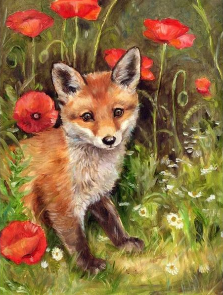 Diamond Painting Fox Puppy*