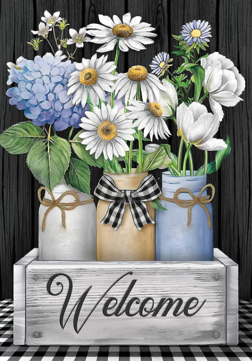 Diamond Painting Welcome Flowers*