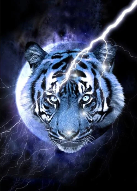 Diamond Painting Tiger Flash*