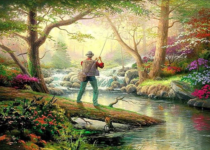 Diamond Painting Fiskare*