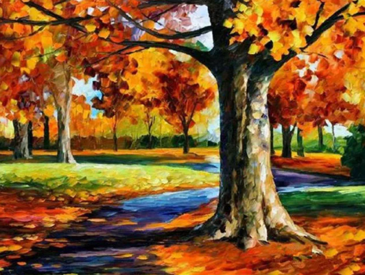 Diamond Painting Höstträd*