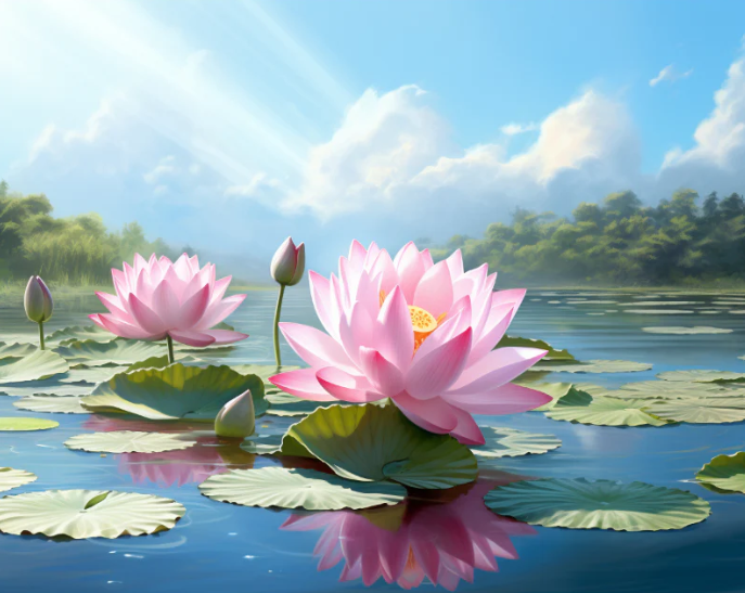 Diamond Painting Beautiful Lotus*