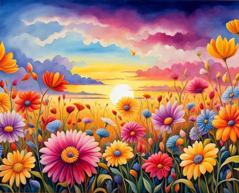Diamond Painting Blomsteräng*