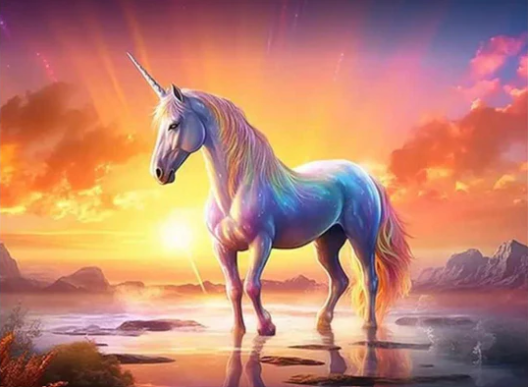Diamond Painting AB Drills Unicorn*
