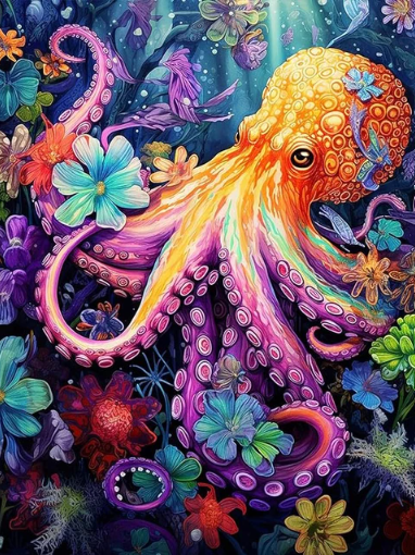 Diamond Painting Bläckfisk*