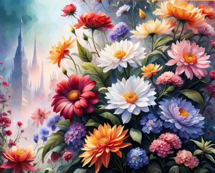 Diamond Painting Flower Landscape*