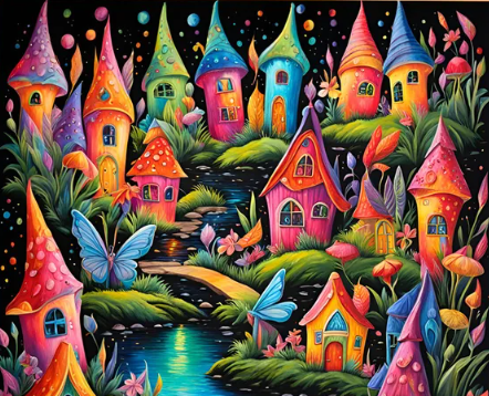 Diamond Painting Elfhouses*