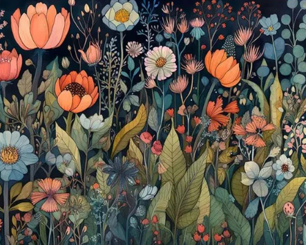 Diamond Painting Nattblommor*