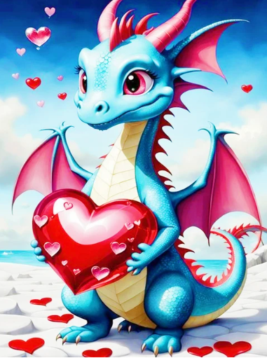 Diamond Painting Dragon Heart*