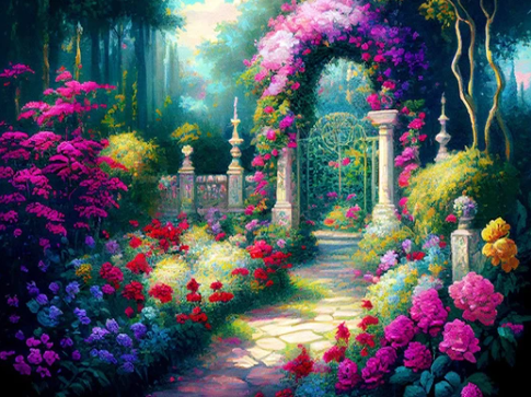 Diamond Painting Flowergarden*