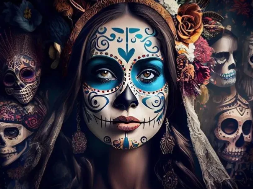 Diamond Painting Skull Woman*