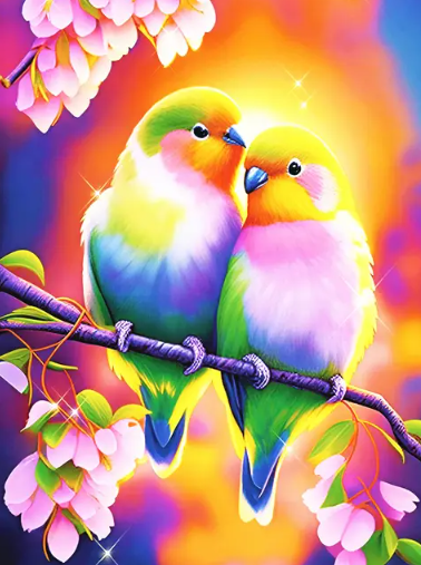 Diamond Painting Love Birds*