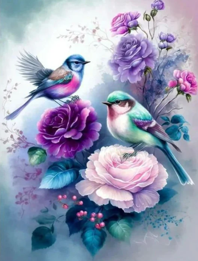 Diamond Painting AB Drills Little Birds*