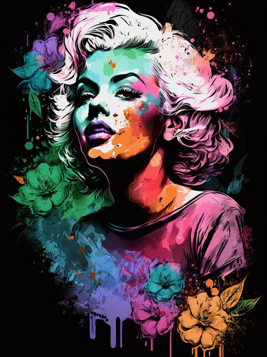 Diamond Painting Marilyn Flowers*