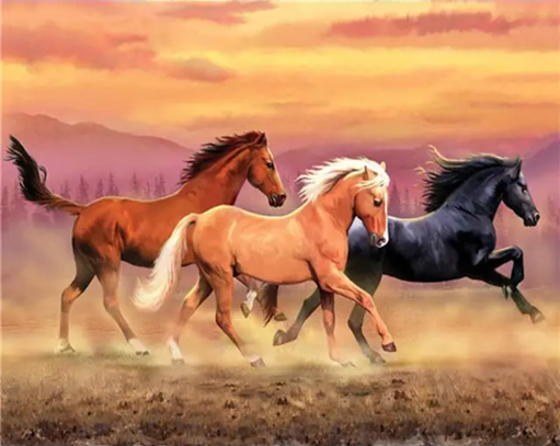 Diamond Painting Wild Horses*