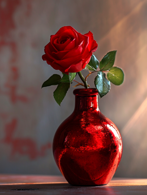 Diamond Painting Red Rose*