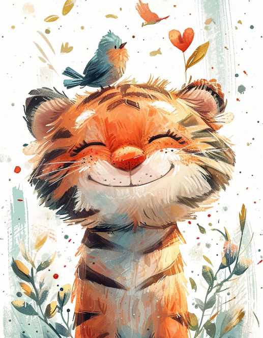 Diamond Painting Tiger And Bird*