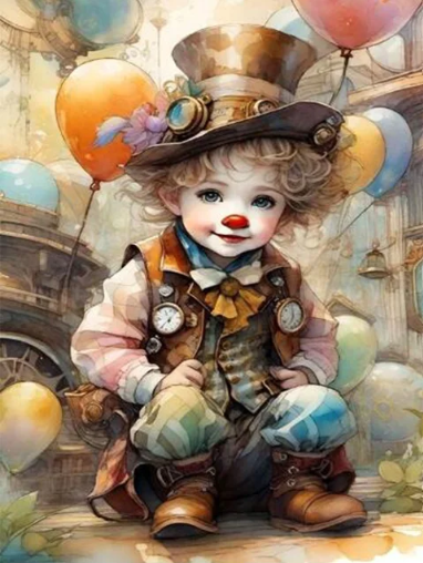 Diamond Painting Clown Boy*