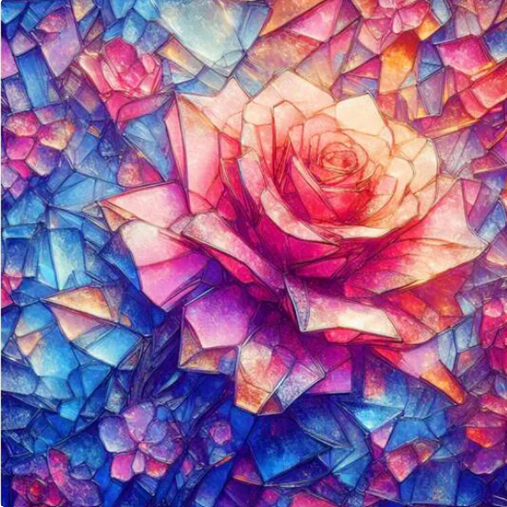 Diamond Painting Rose Mosaik*
