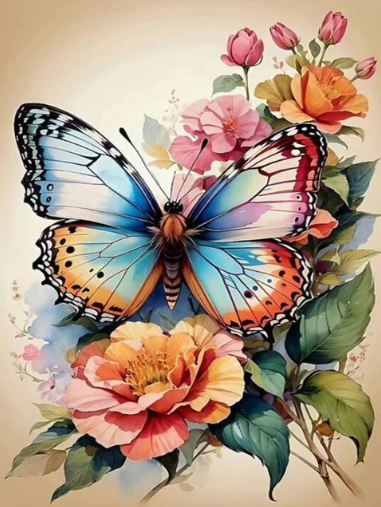 Diamond Painting Fairy Dust Drill Beautiful Butterfly*