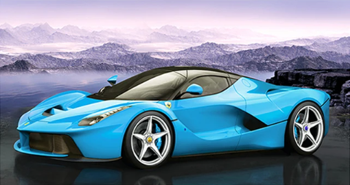 Diamond Painting Sportcar Blue*