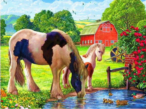 Diamond Painting Hästar*