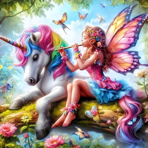 Diamond Painting Elf And Unicorn*