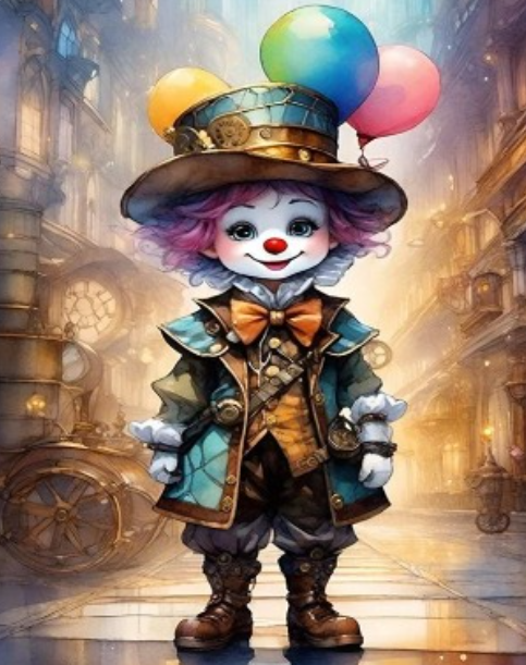 Diamond Painting Clown Boy*
