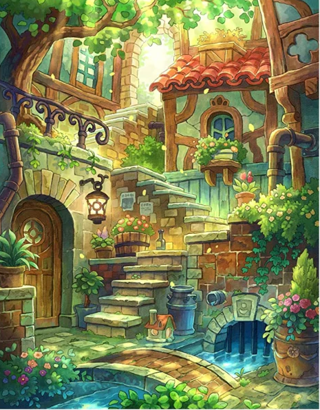 Diamond Painting Tree Stairs*