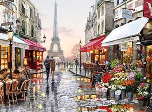 Diamond Painting AB Drills Paris Walking*