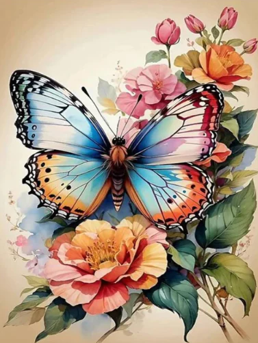 Diamond Painting AB Drills Beautiful Butterfly*