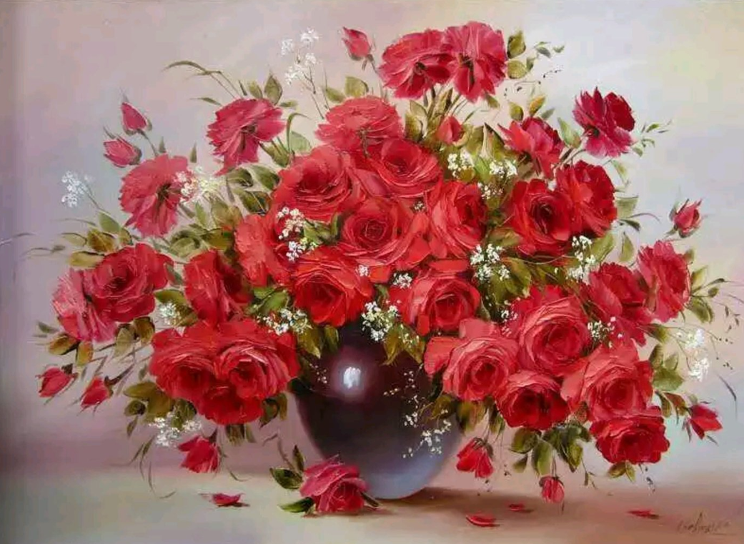 Diamond Painting Röda Rosor*