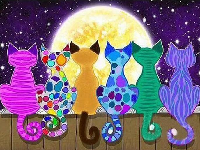Diamond Painting Color Cats*
