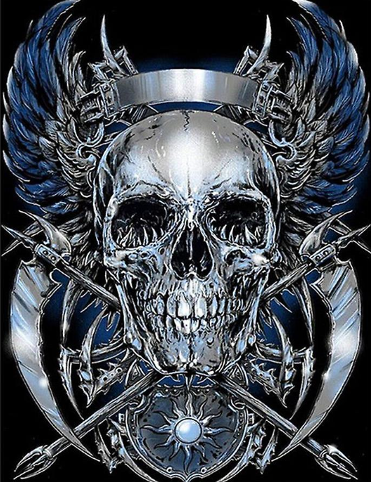 Diamond Painting Metallic Skull*