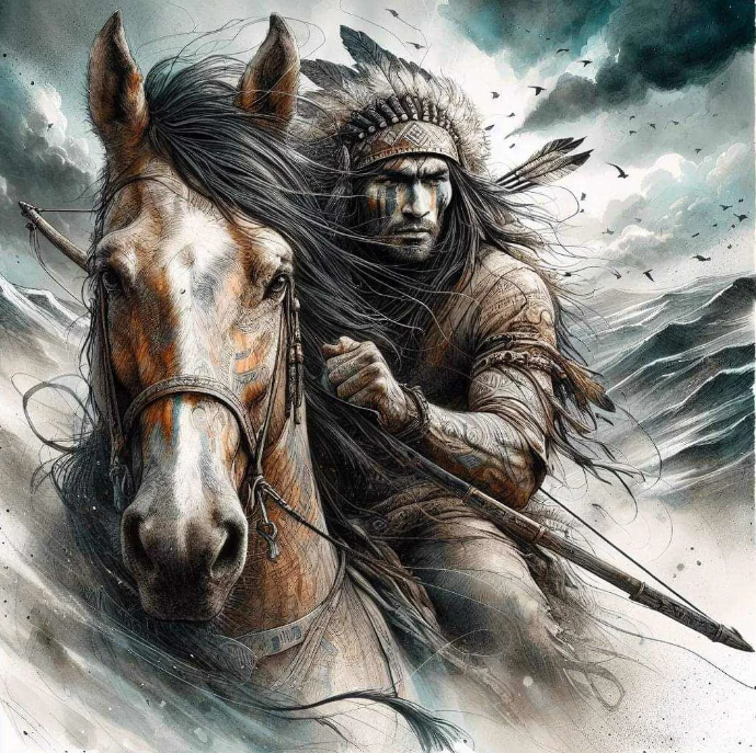 Diamond Painting Native American On Horse*