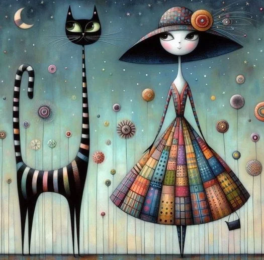 Diamond Painting Cat And Woman*