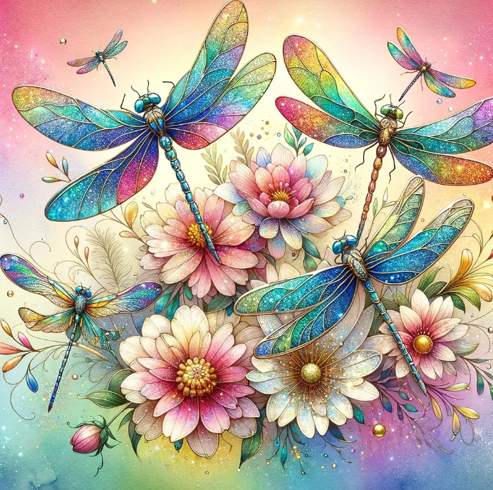 Diamond Painting Dragonflies*