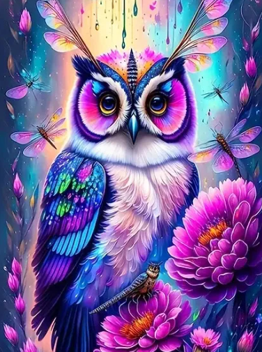 Diamond Painting Fairy Dust Drill Fantacy Owl*