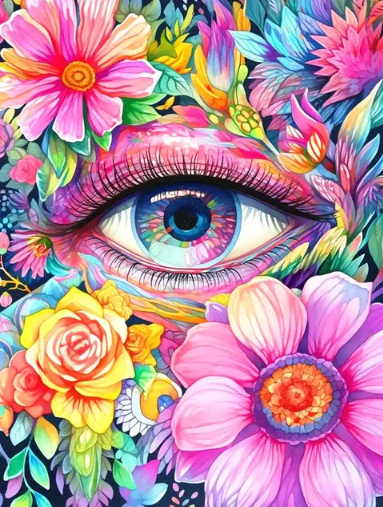 Diamond Painting Fairy Dust Drill Flower Eye*