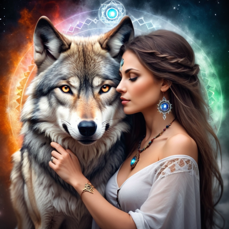 Diamond Painting Beauty And Wolf*