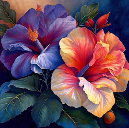 Diamond Painting Big Beautiful Flowers*