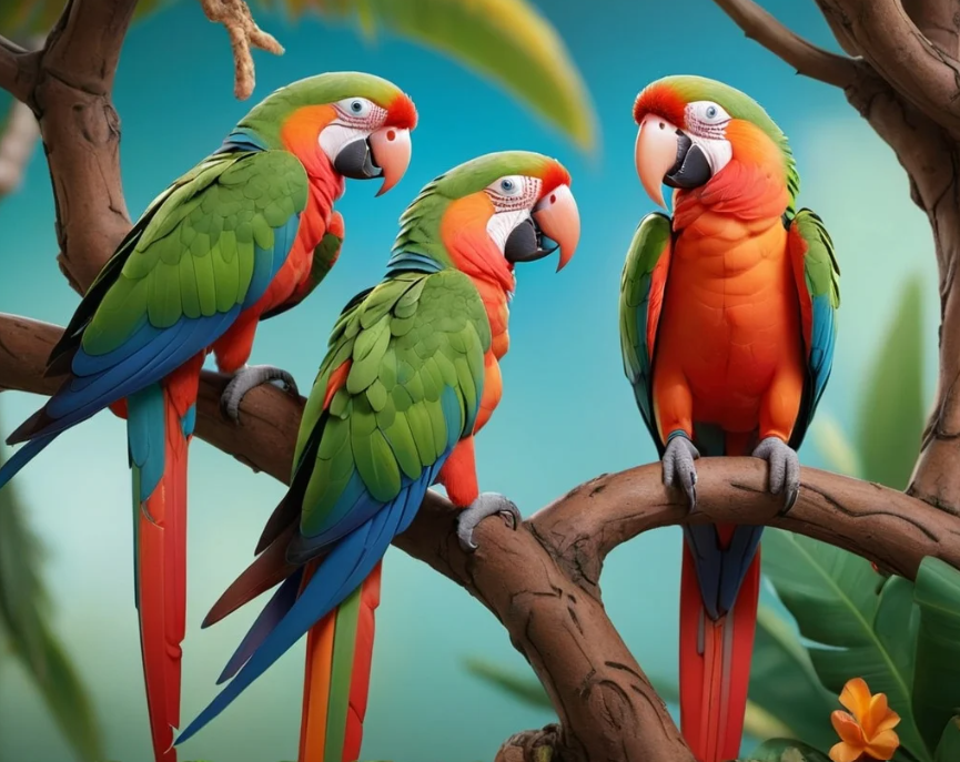 Diamond Painting Parrots*