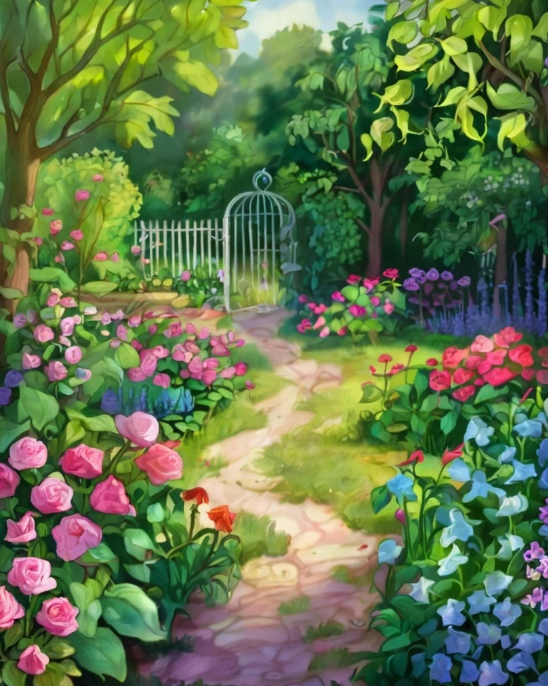 Diamond Painting Flower Garden*