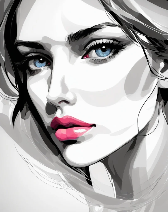 Diamond Painting Woman Blue Eyes*